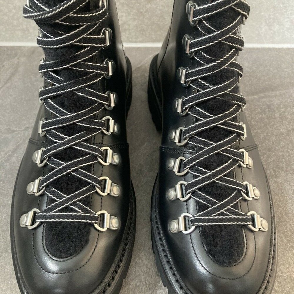 Grenson Nanette Black Shearling Leather Boots  BRAND NEW - Picture 4 of 7